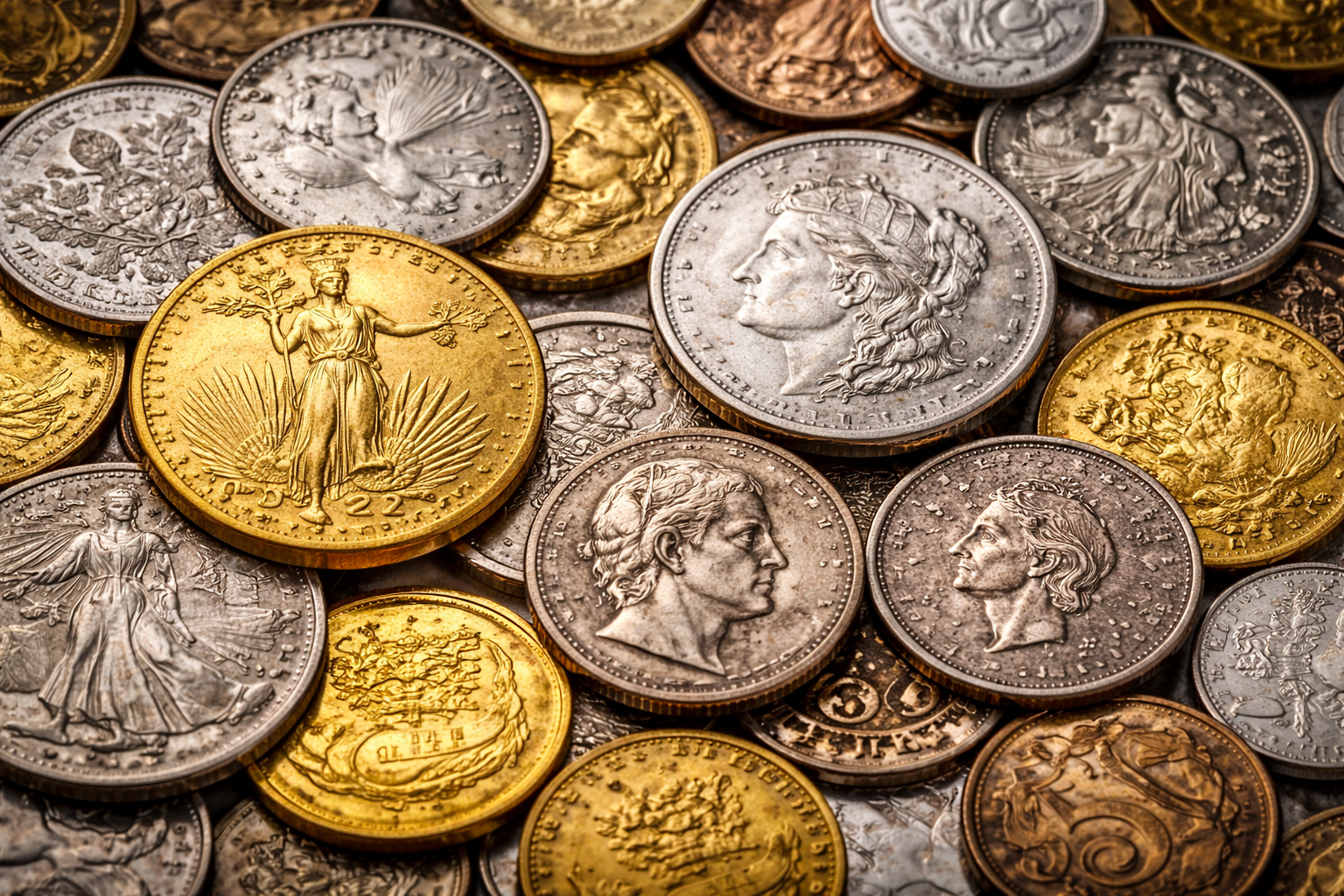 Vintage Coins Background