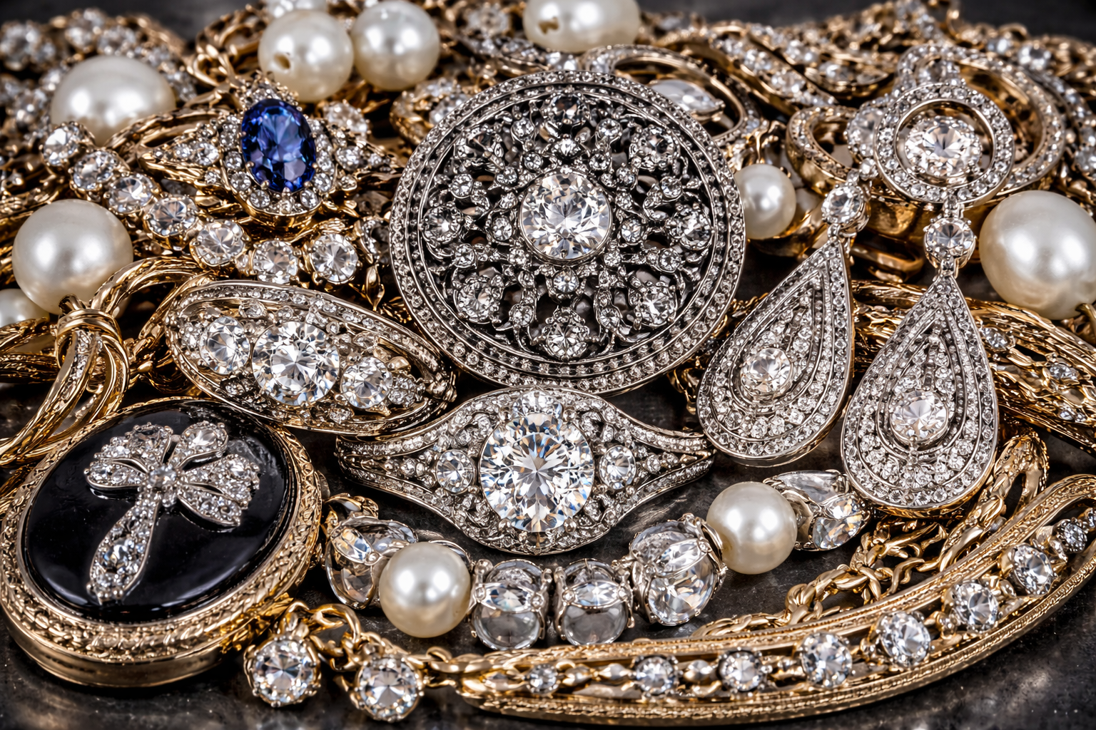 Antique Estate Jewelry Background